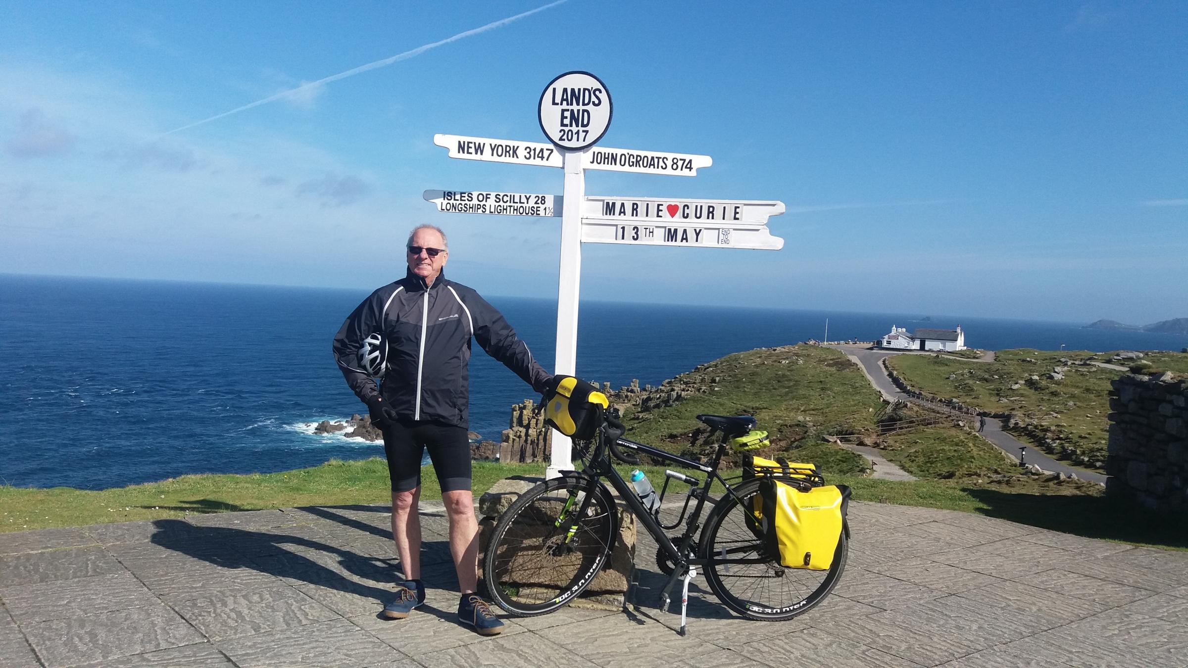 Fundraiser sets off to cycle the length of the country for charity