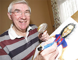 <b>Bob Bond</b> and his caricature of Ronaldinho - 741833