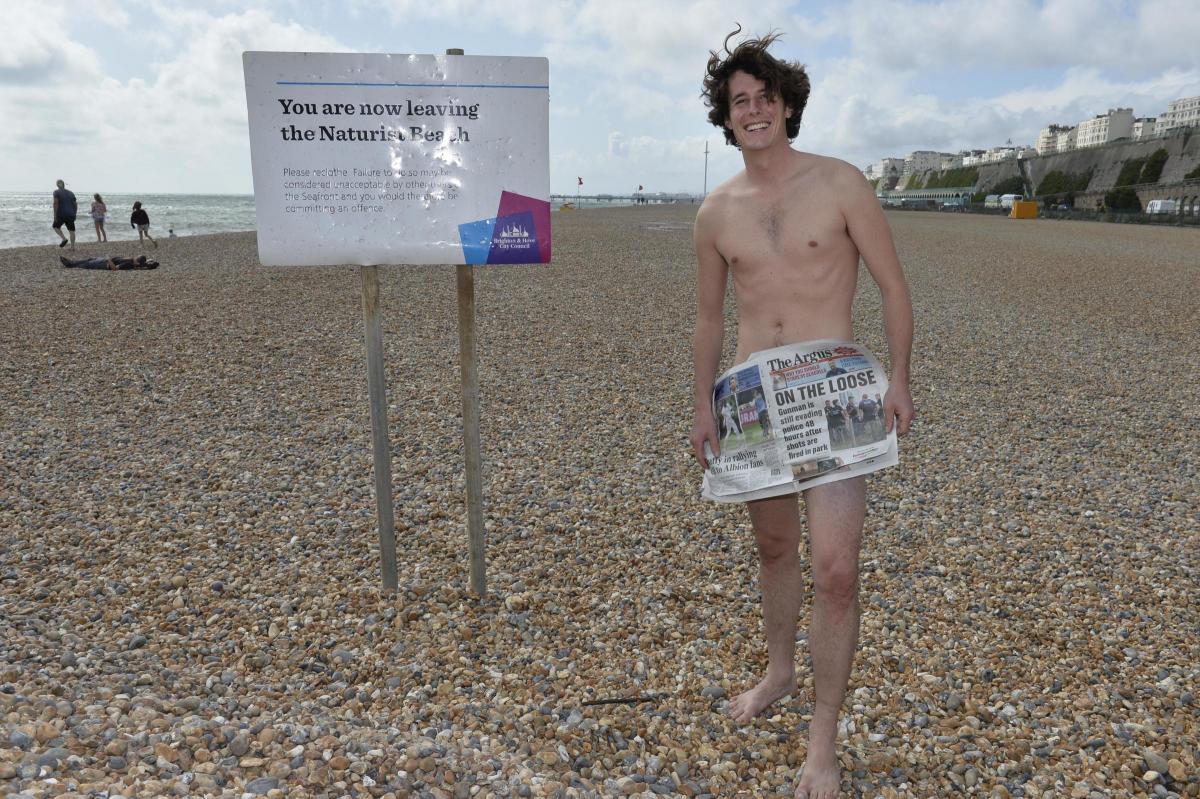 Party Beach Nudes - Argus reporter puts on his birthday suit for Brighton nudist ...