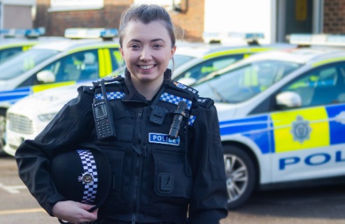 PC Hannah Richards is on the Sussex Police fast track detective training scheme