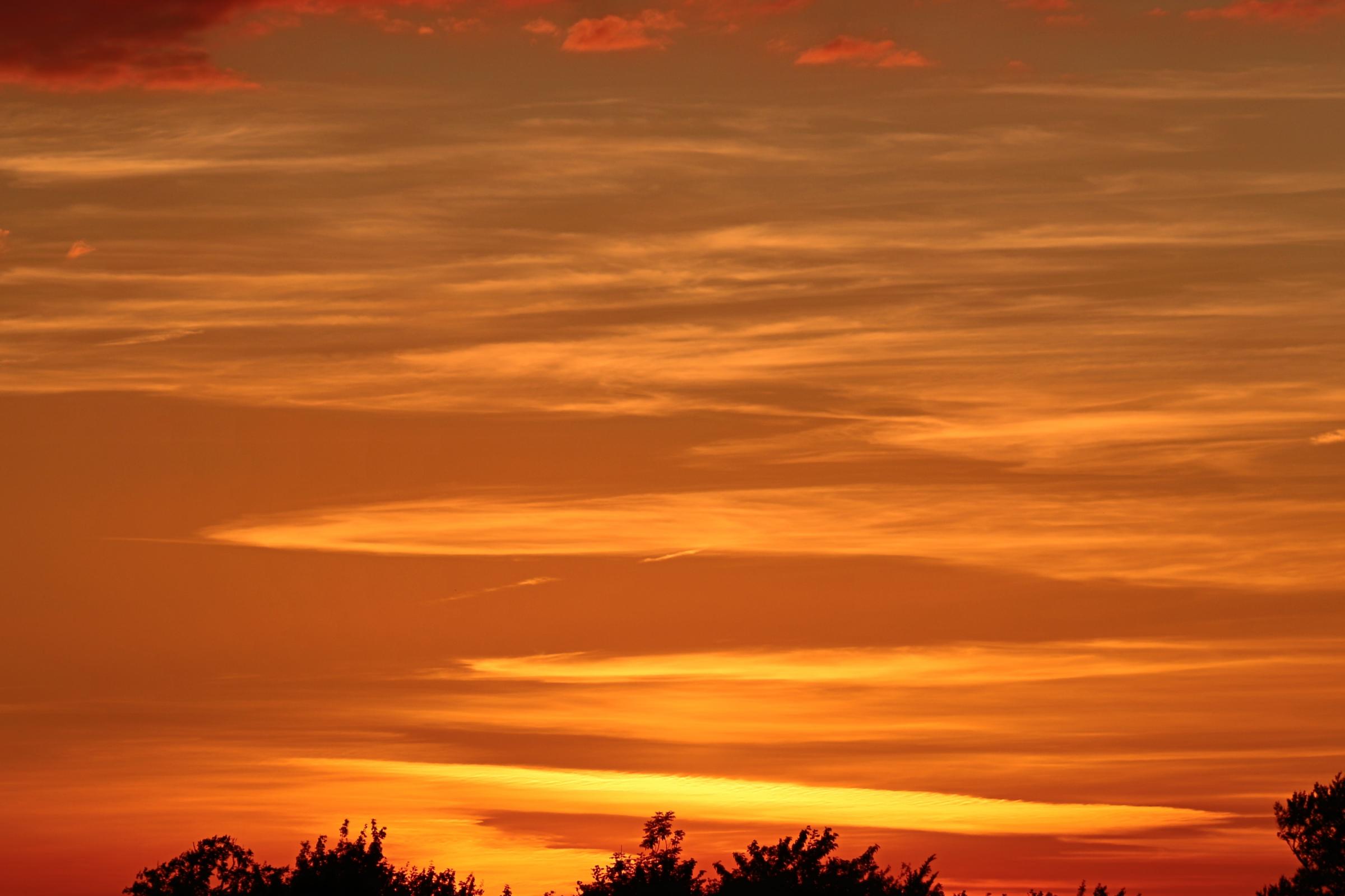 Dramatic orange skies