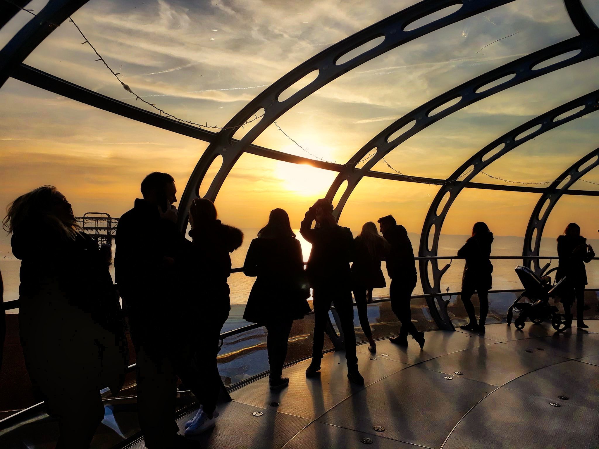 An impressive photo of the i360 on Brighton seafront