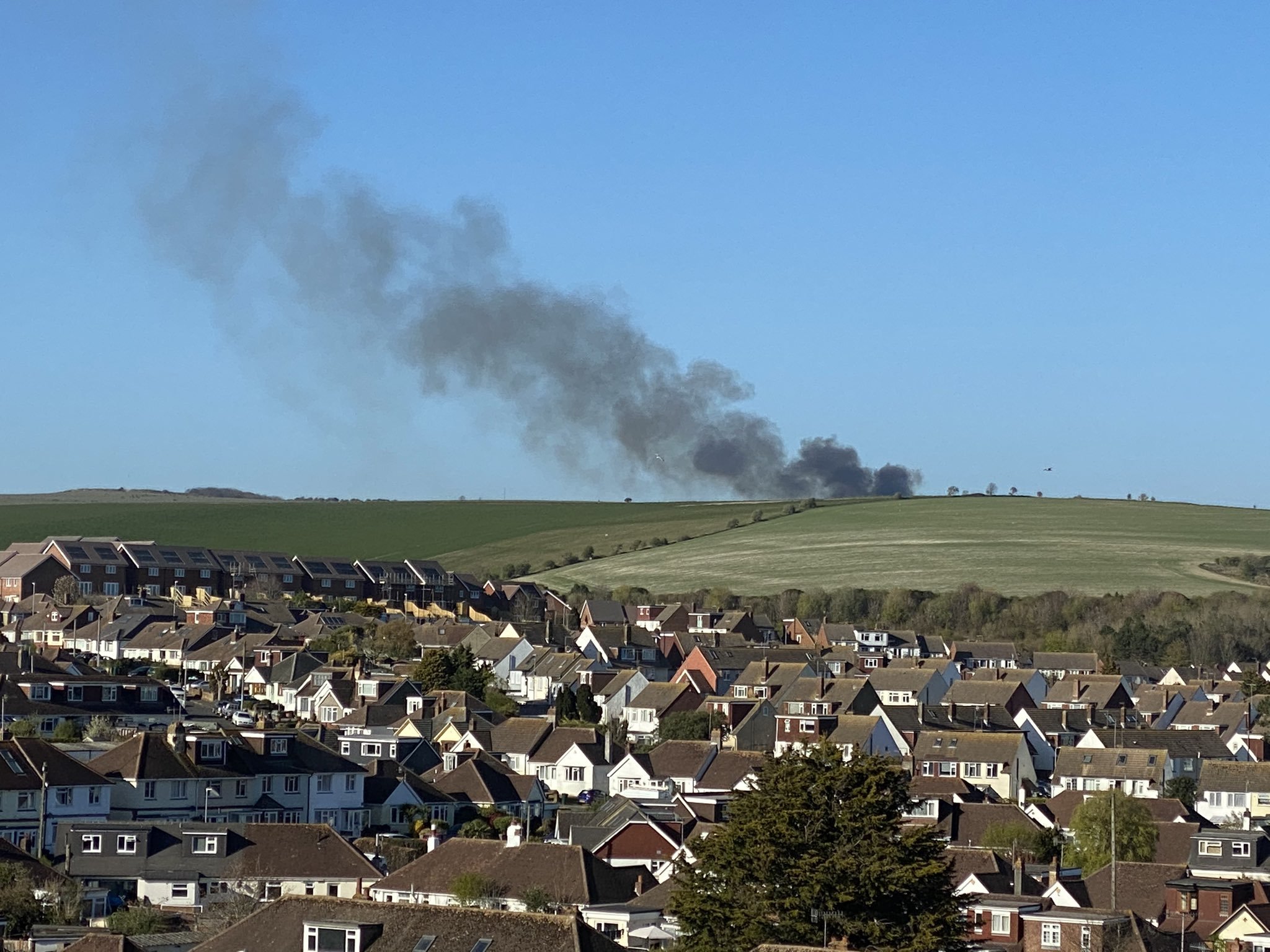 Residents could see the billowing smoke from their windows