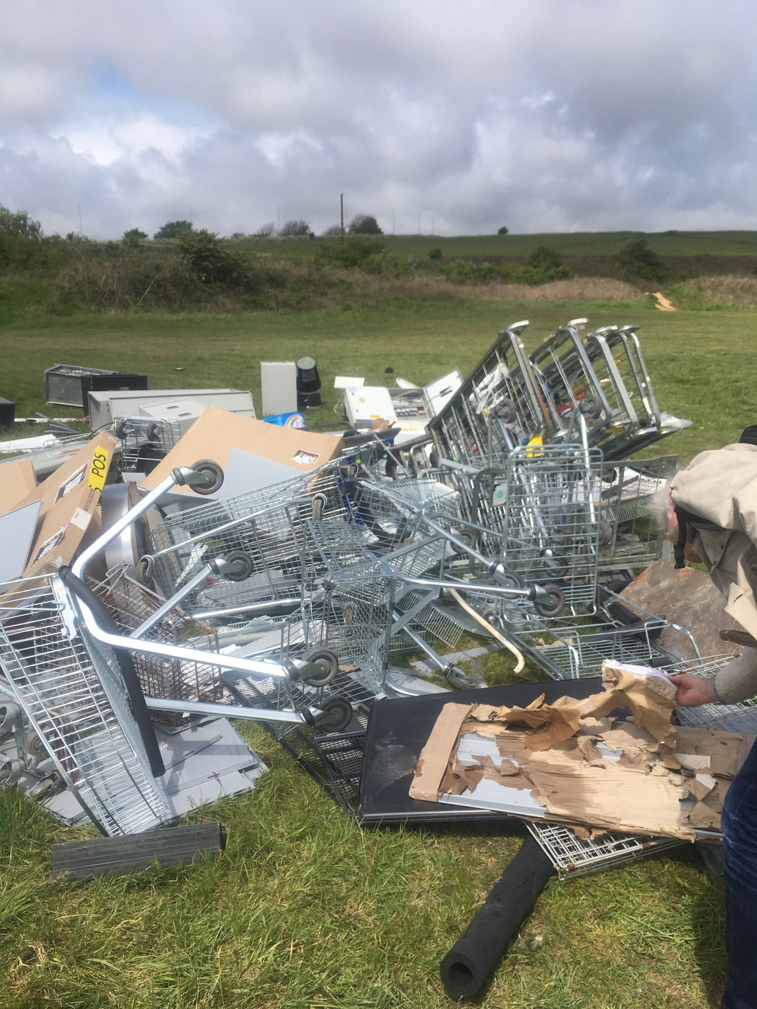 Rubbish which appears to be from the Lewes Road Co-op was found in East Brighton Park