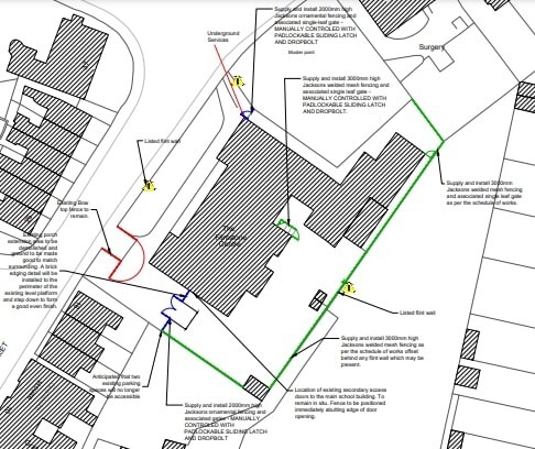 For Reference Only, Copyrighted On Planning Portal Shows Fencing Plan