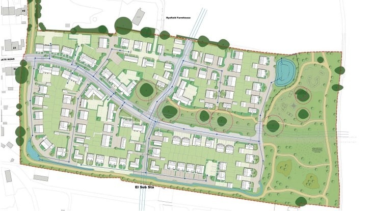 A landscape masterplan, taken from the planning portal