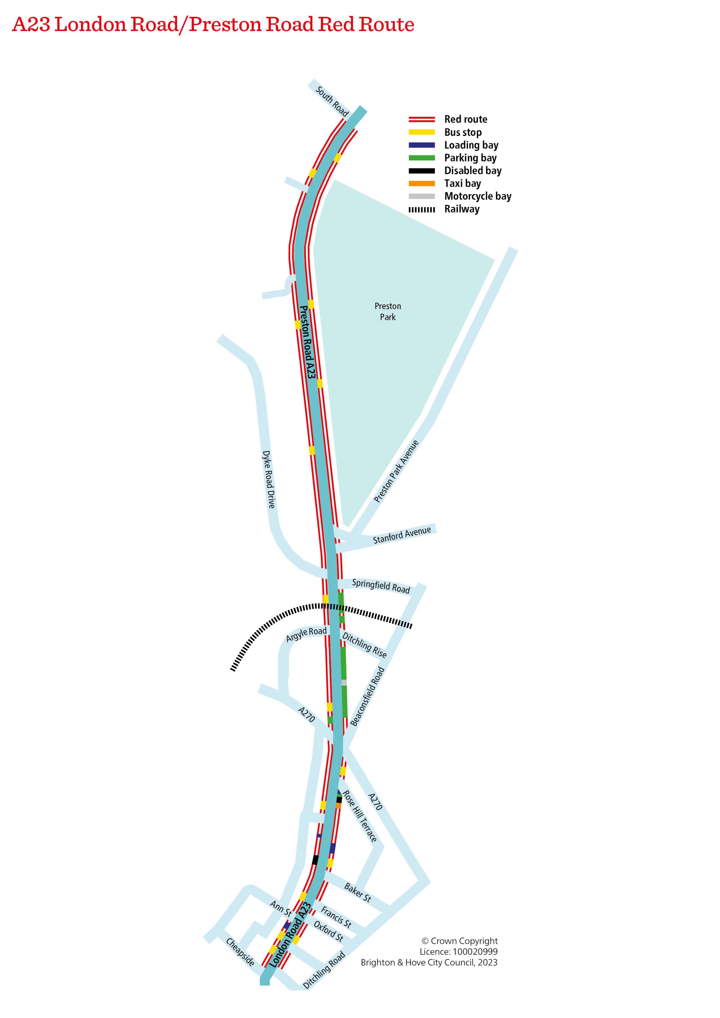 A23 London Road Preston Road Red Route Bhcc