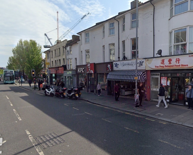 Delivery Scooters Outside Kfc London Road Next To Mb Meats on Google Maps May 2023 