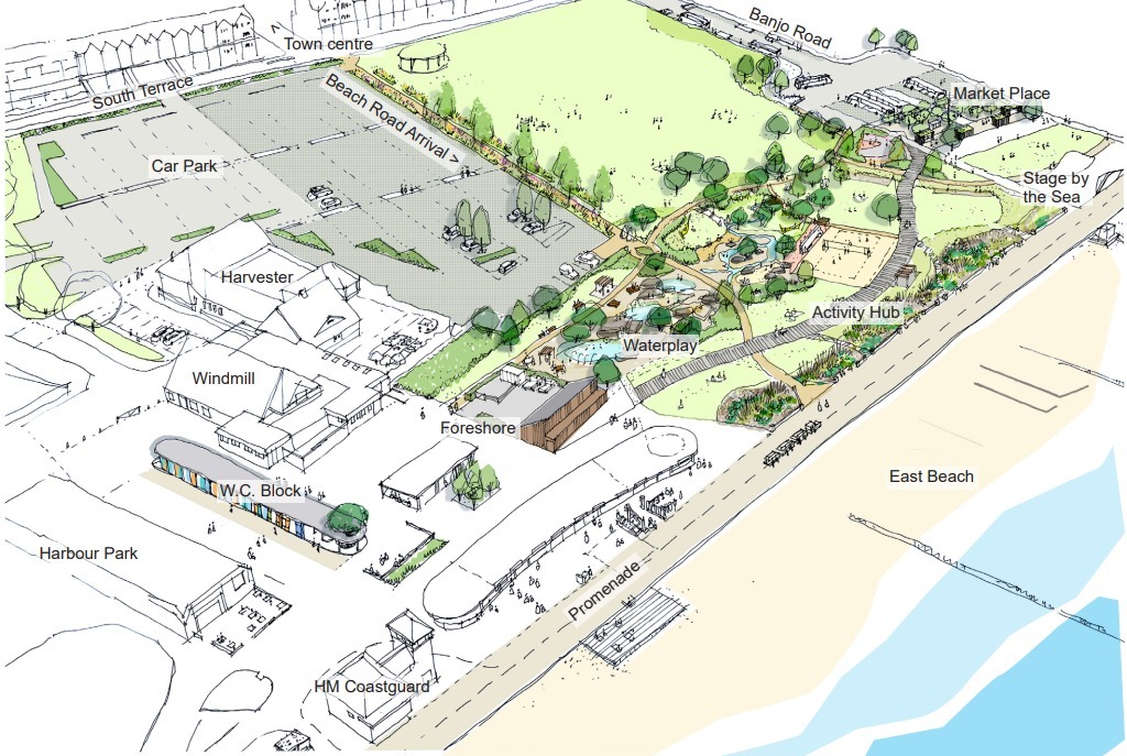 Littlehampton Seafront Regeneration Masterplan, LUC Planners via Arun District Council\s Website