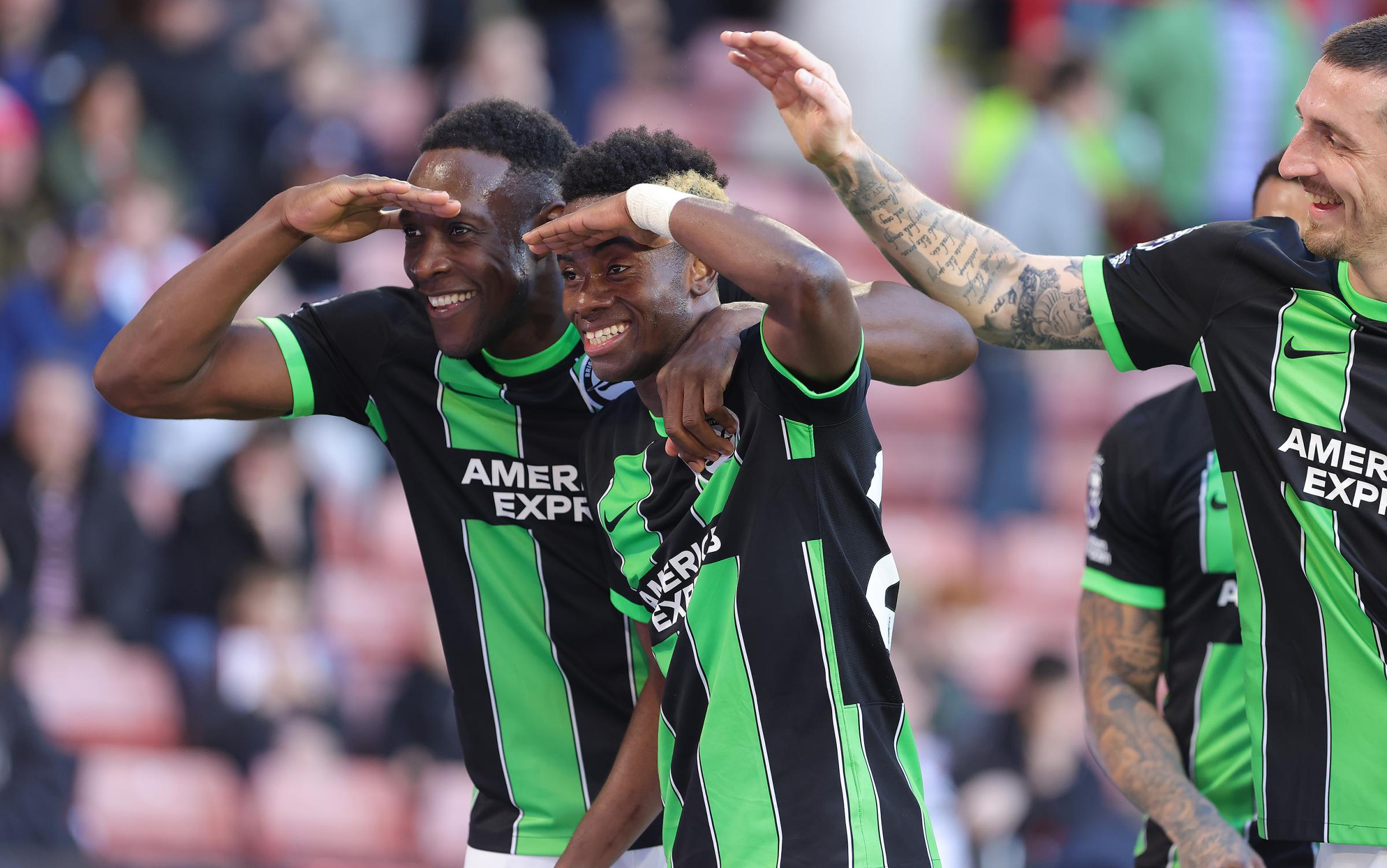 Roberto De Zerbi reacts to Brighton's 5-0 win at Sheffield United
