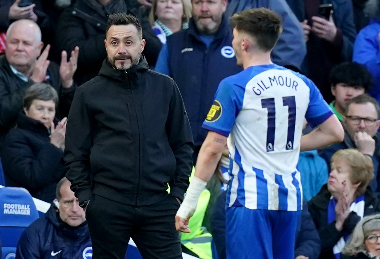 Roberto De Zerbi speaks about Billy Gilmour ban at Wolves
