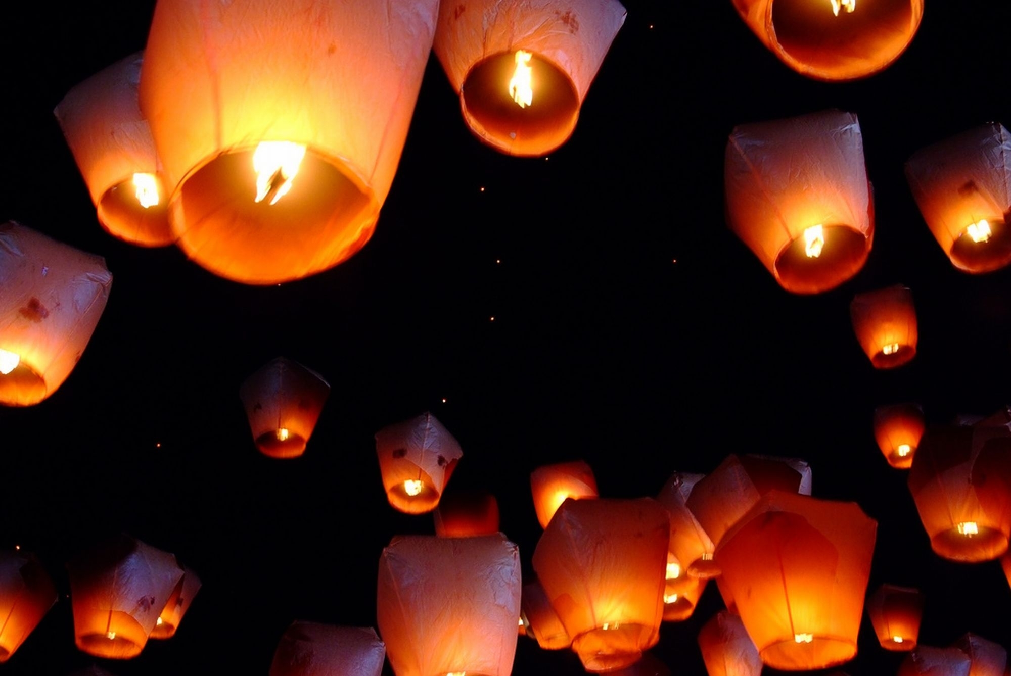 chinese fire lanterns
